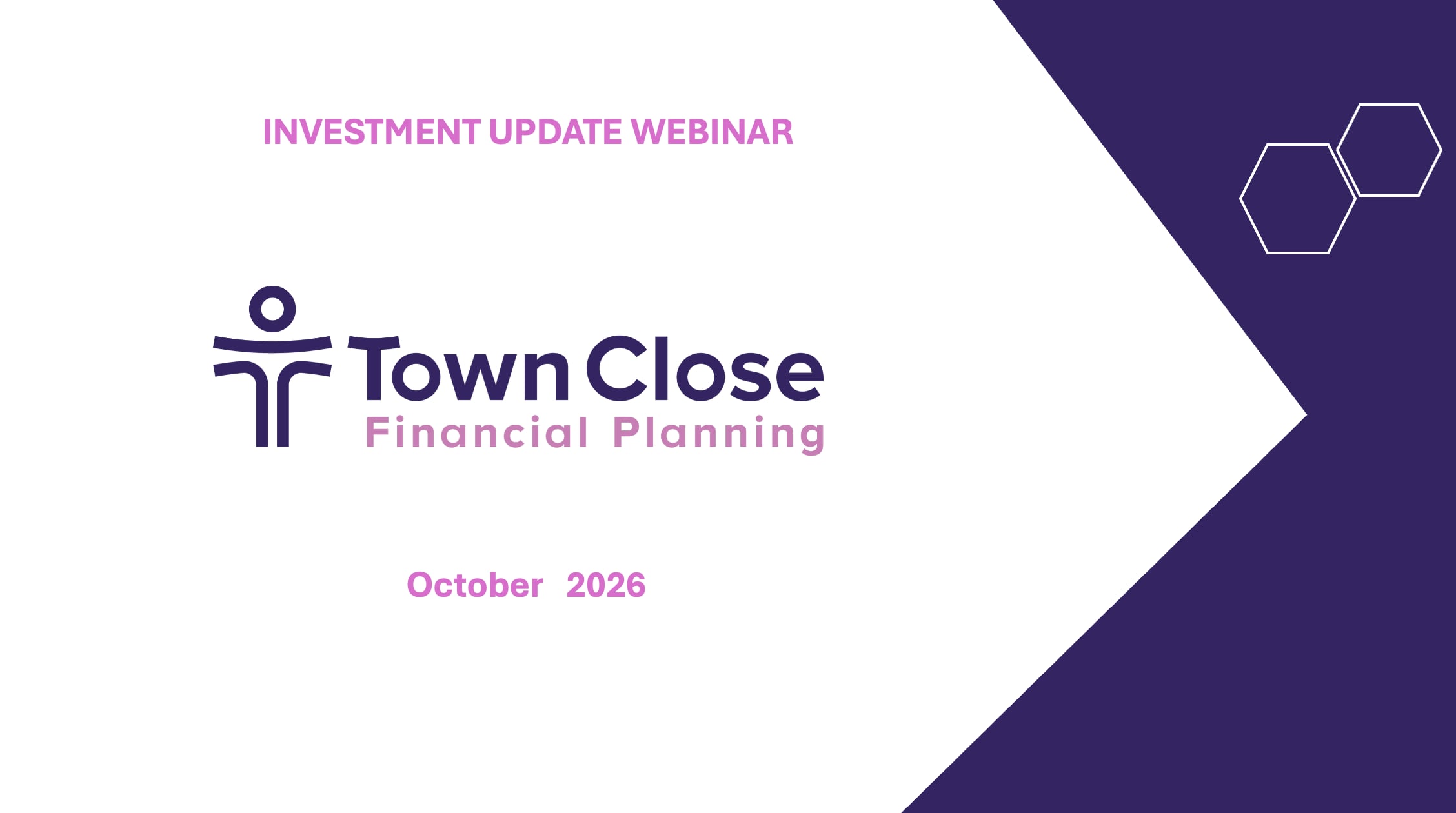 Autumn Investment Update Webinar slide
