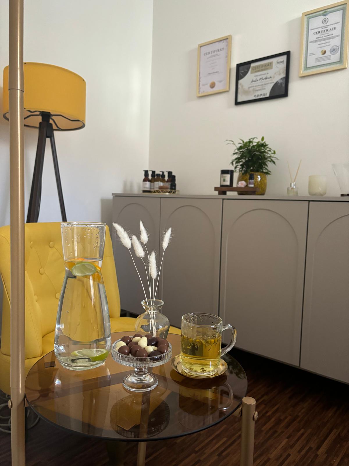 Relaxační prostředí kosmetického salonu v Praze