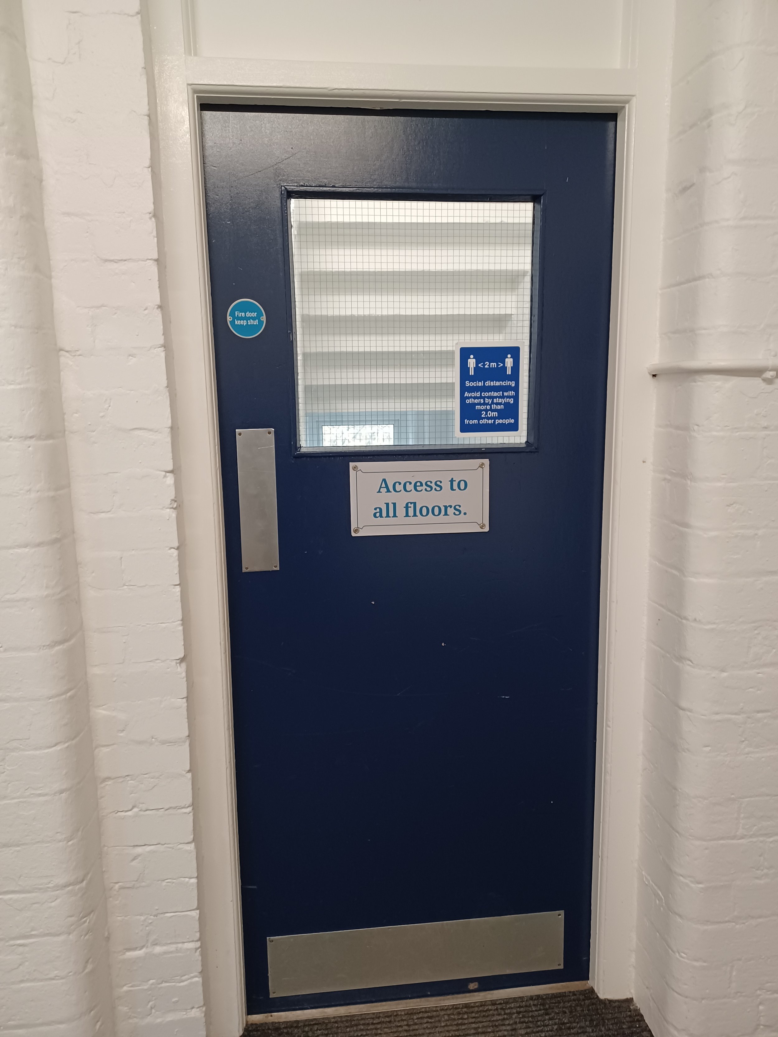 Image of Riverside Block door to stairs