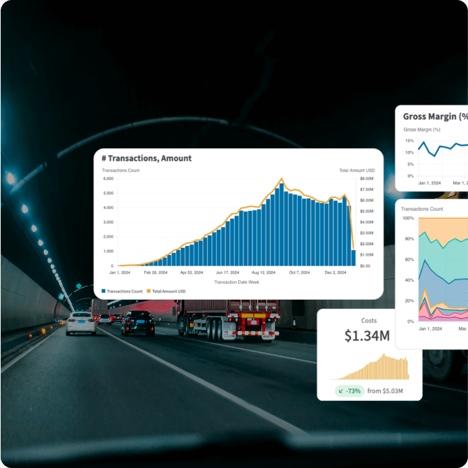 Real-time logistics insights for a digital freight platform