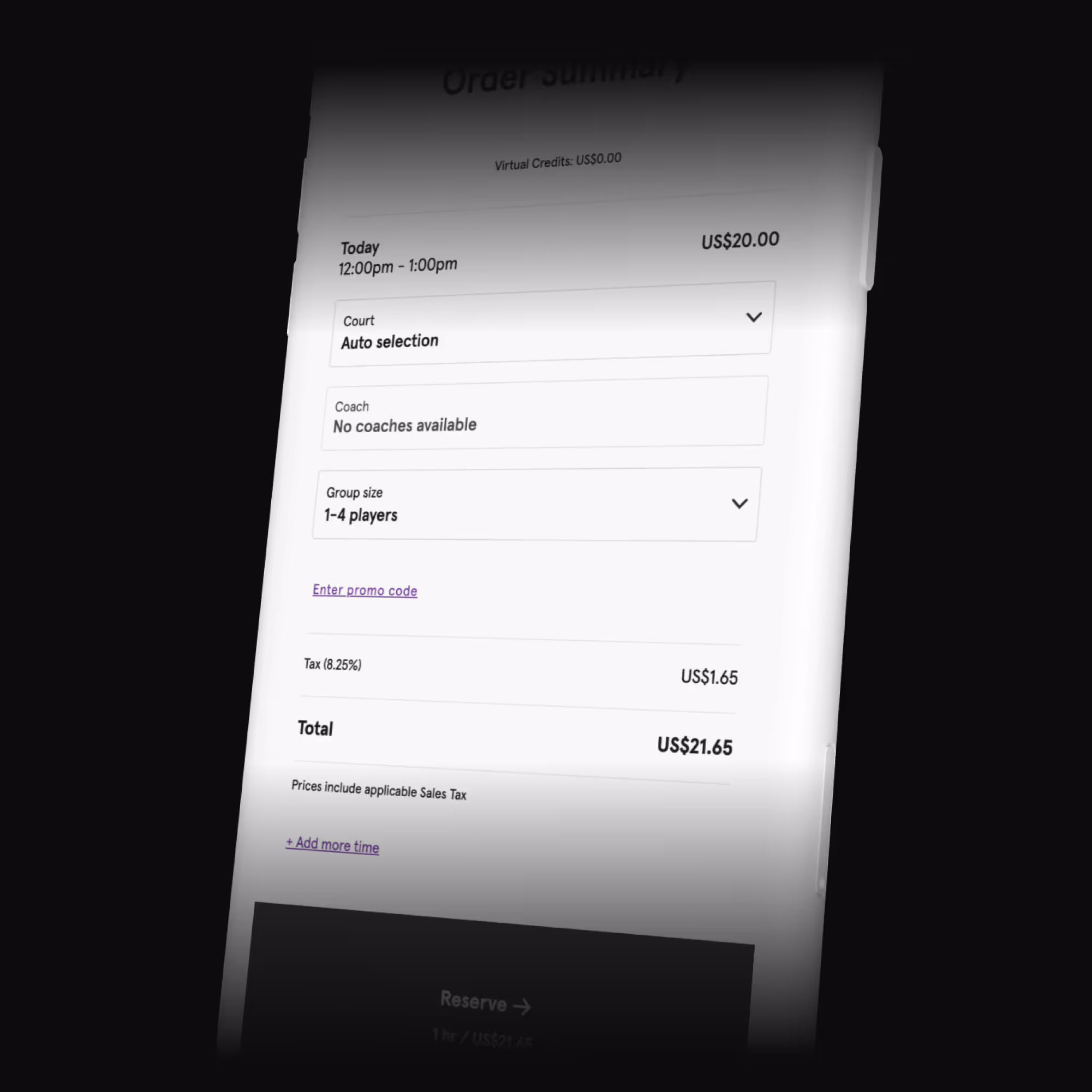 Booking confirmation