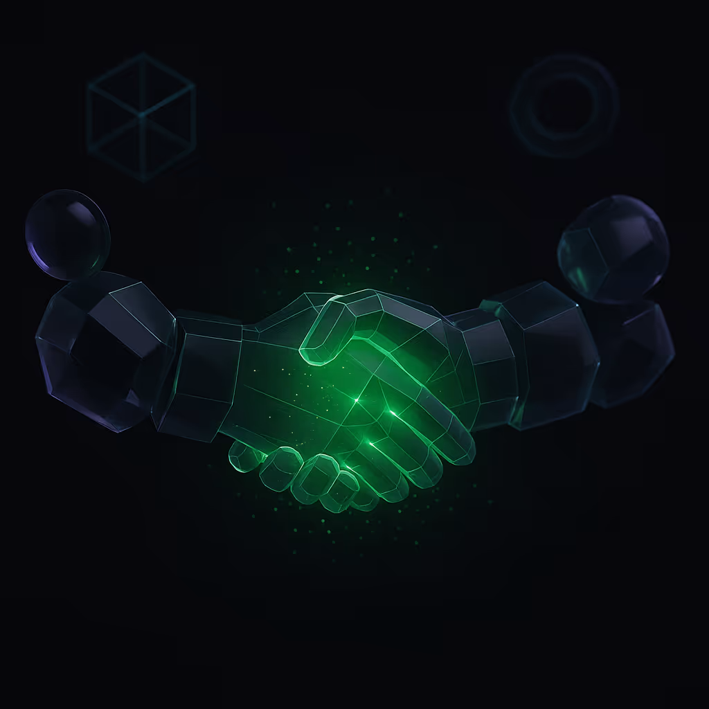 Leuchtende 3D-Kugel – Bytegrow KI Visualisierung