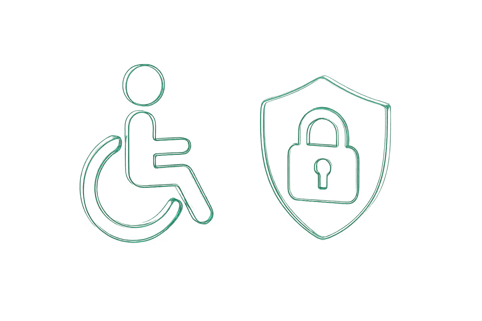 Linien-Icon für Barrierefreiheit – inklusives Design