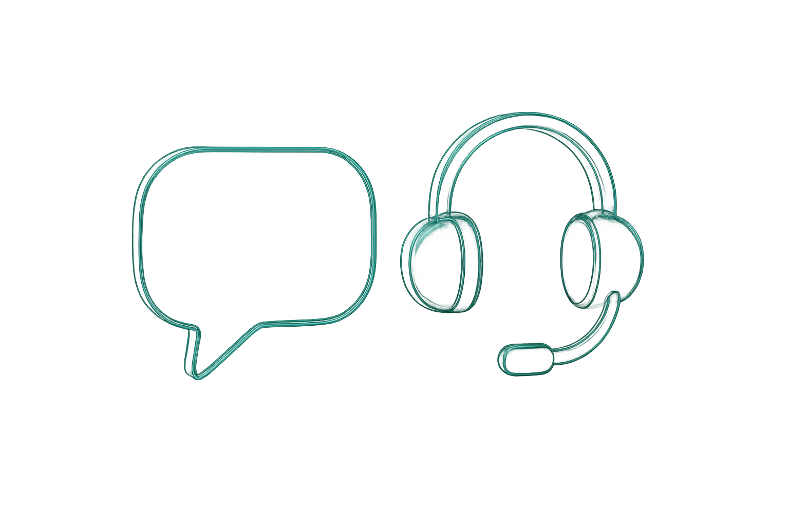 Linien-Icon für Dialog – Interaktion oder Kundenkommunikation