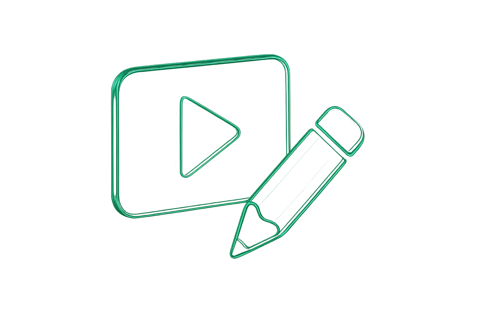 Linien-Icon eines Play-Symbols – Medienwiedergabe oder Video