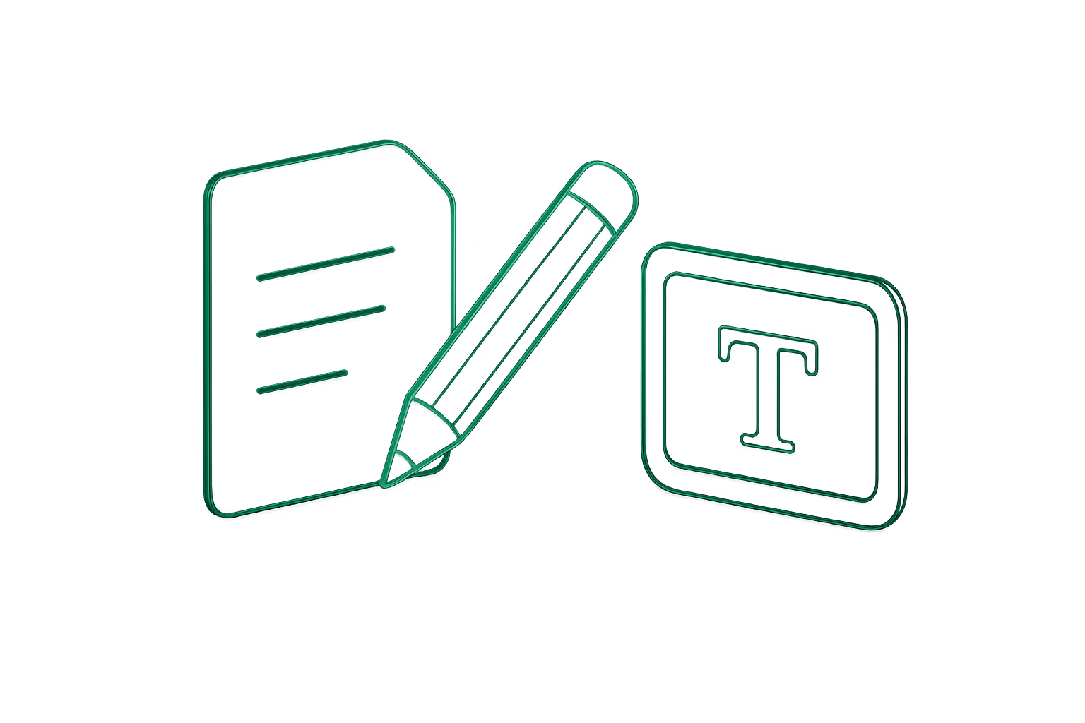 Linien-Icon eines Stifts – Bearbeiten oder Schreiben von Inhalten