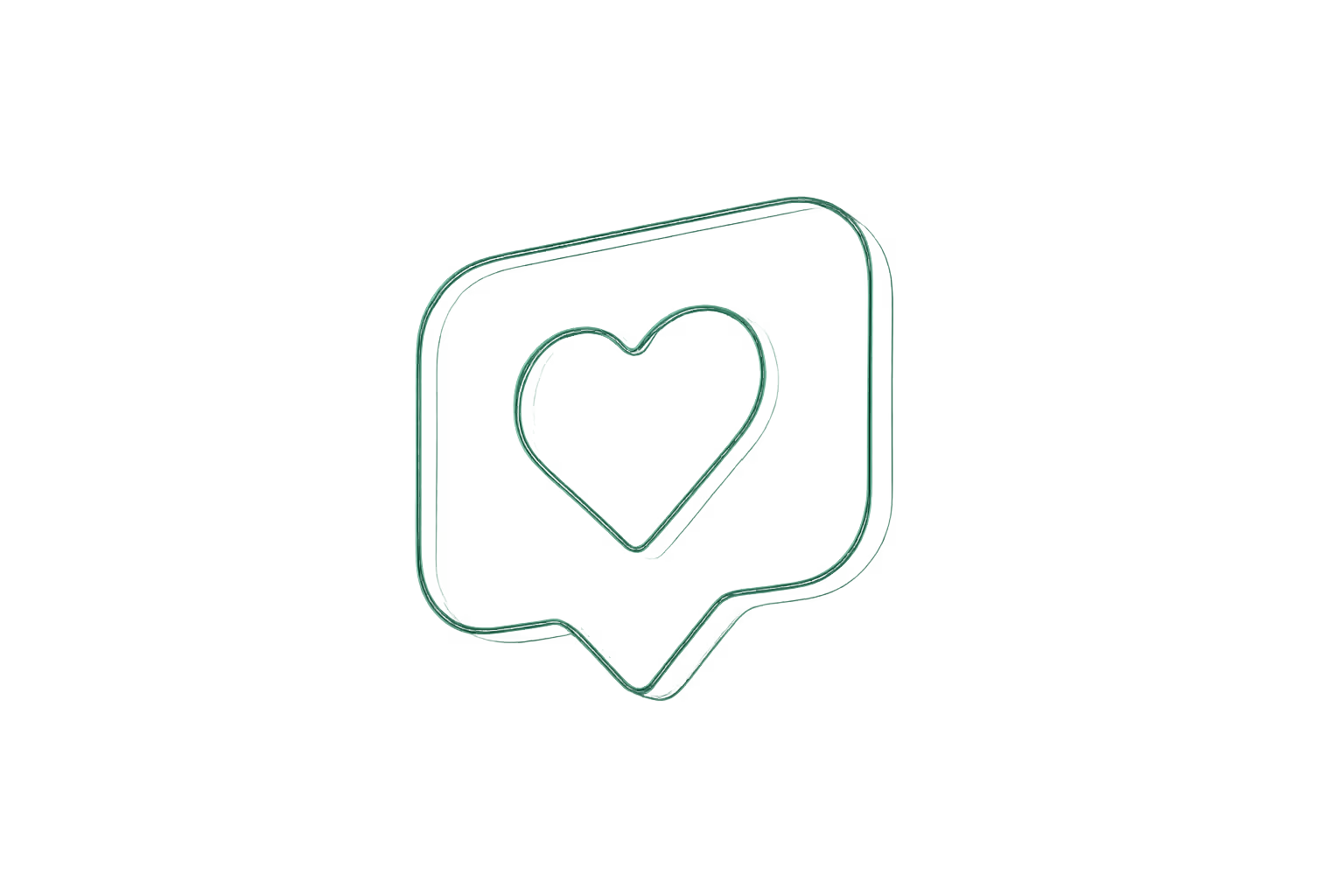 Linien-Icon eines Herzens – Gefällt-mir oder Favoritenfunktion