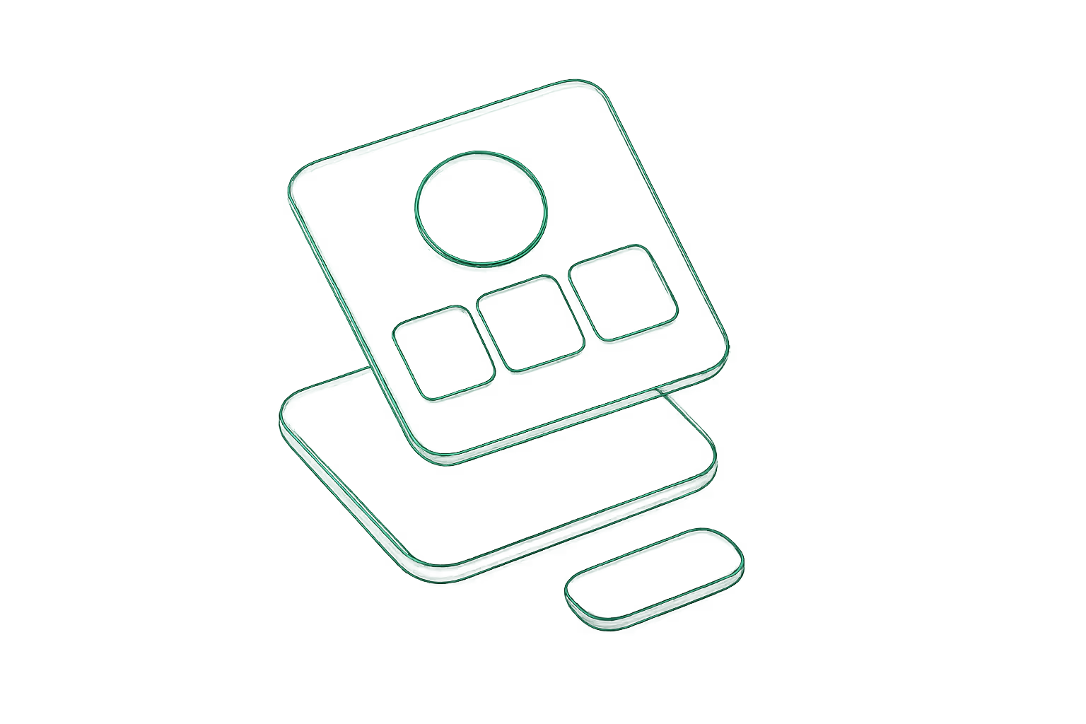 Linien-Icon für Galerie – Darstellung von Medien und Bildern