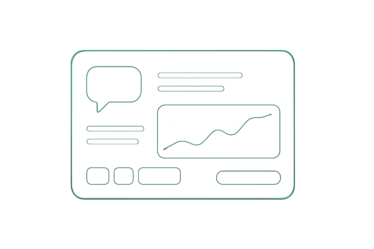 Linien-Icon einer Sprechblase – Kommunikation und Messaging