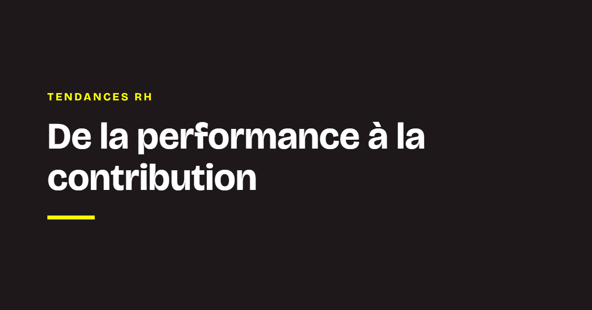 La veille des coachs Chance : De la performance à la contribution