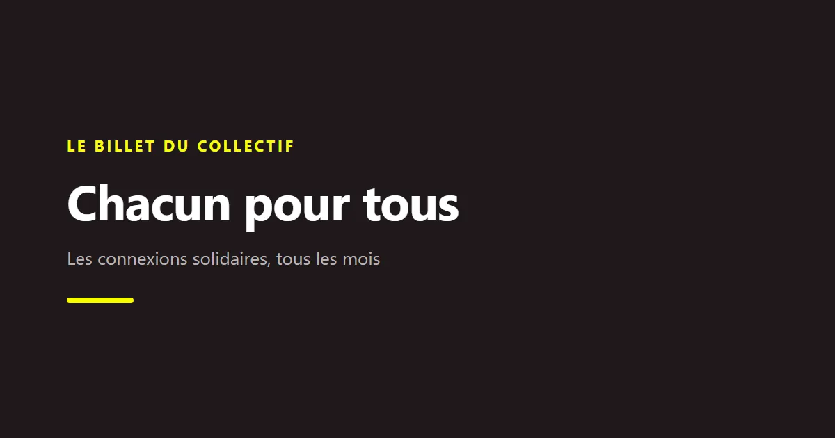 Le billet du Collectif Chance