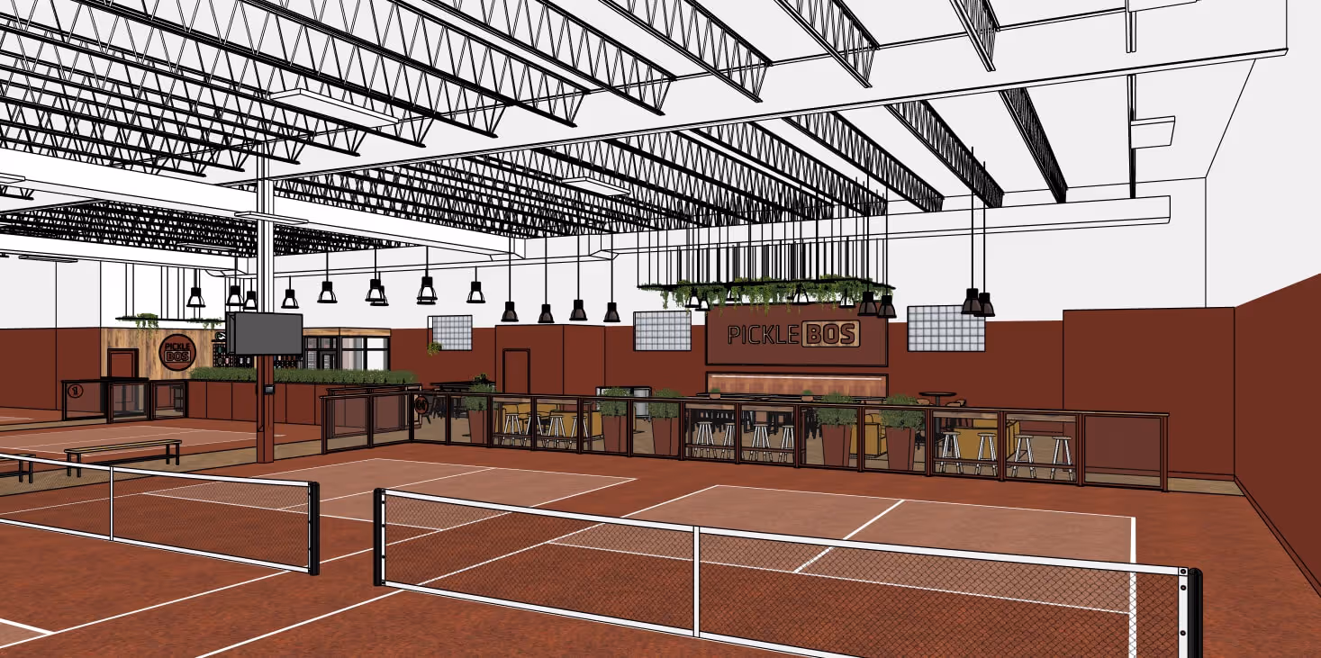 indoor pickleball event space