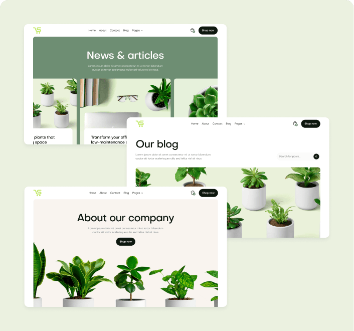 Store X - 36 Sections Included - Plants Webflow Template