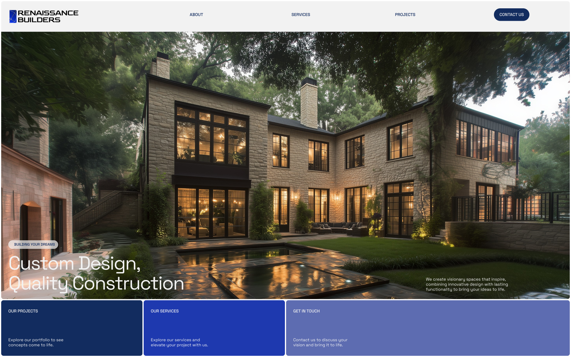 [digital project] a website homepage design (showcased on a tablet)