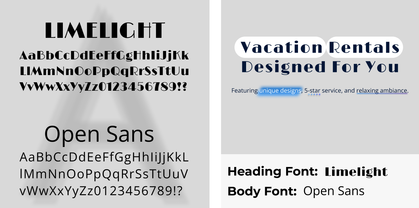 The typography created for Staywellbnb website.