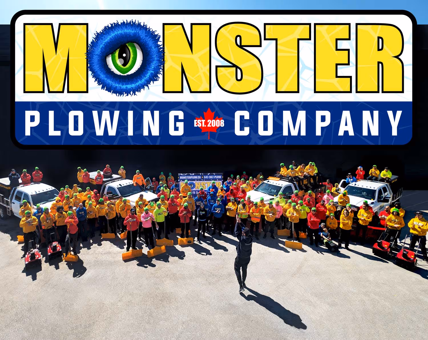 Monster Property Services crew preparing for spring property maintenance
