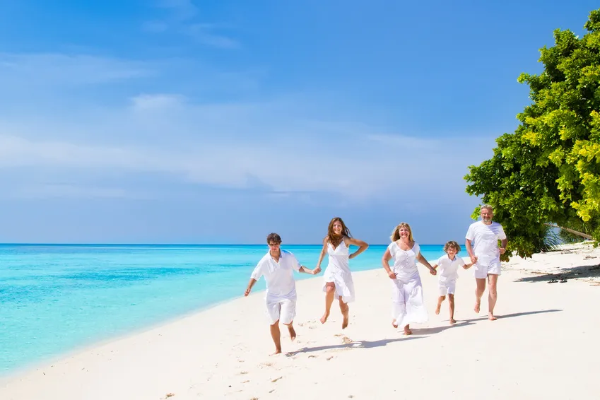 Plage famille