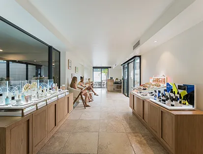 Boutique et espace bien-être du spa de La Toubana Hôtel & Spa en Guadeloupe