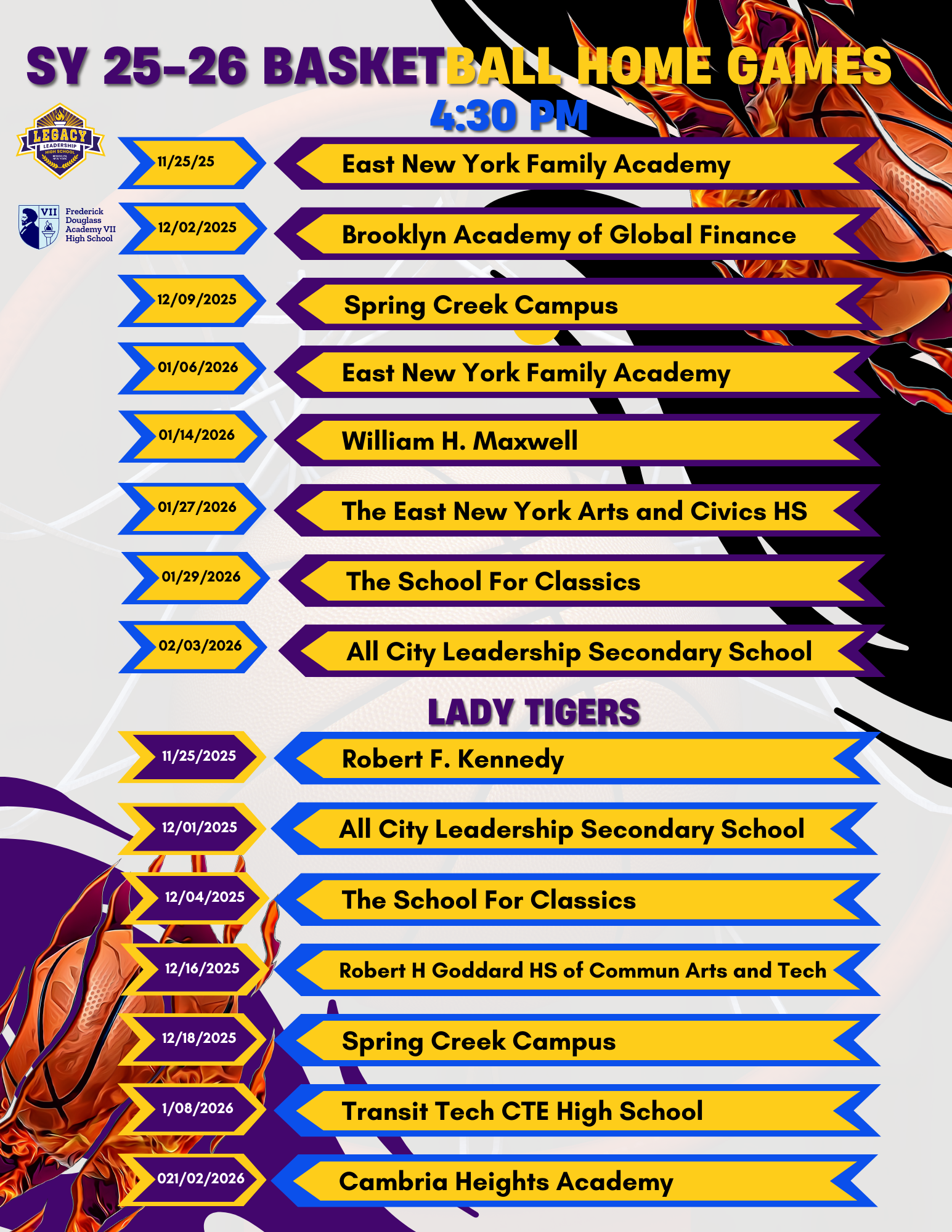 Blue Orange and Yellow Shapes Vibrant and Graphic High School Newsletter