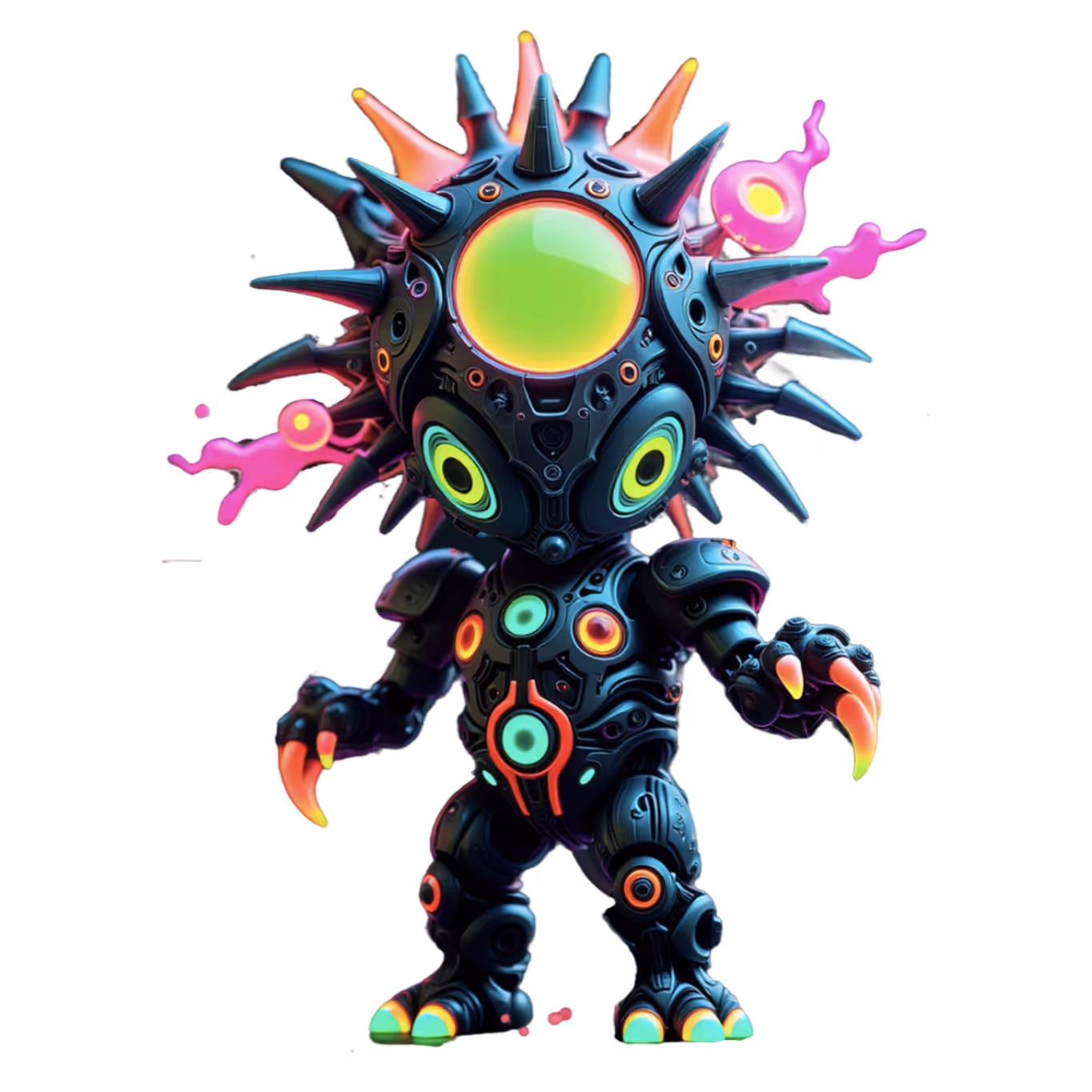 A stylized image of a weird looking creature.
