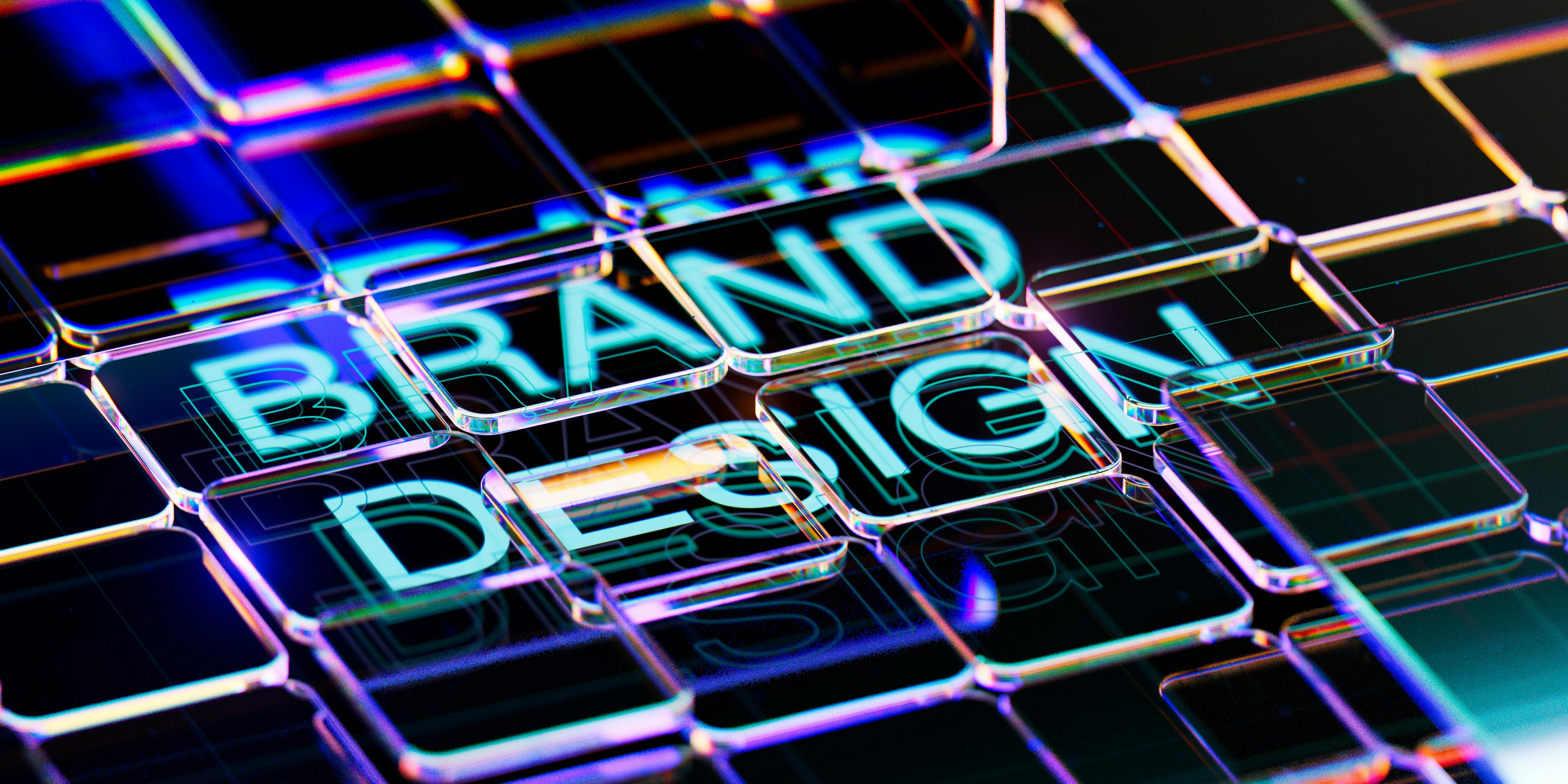 brand design written in led lights