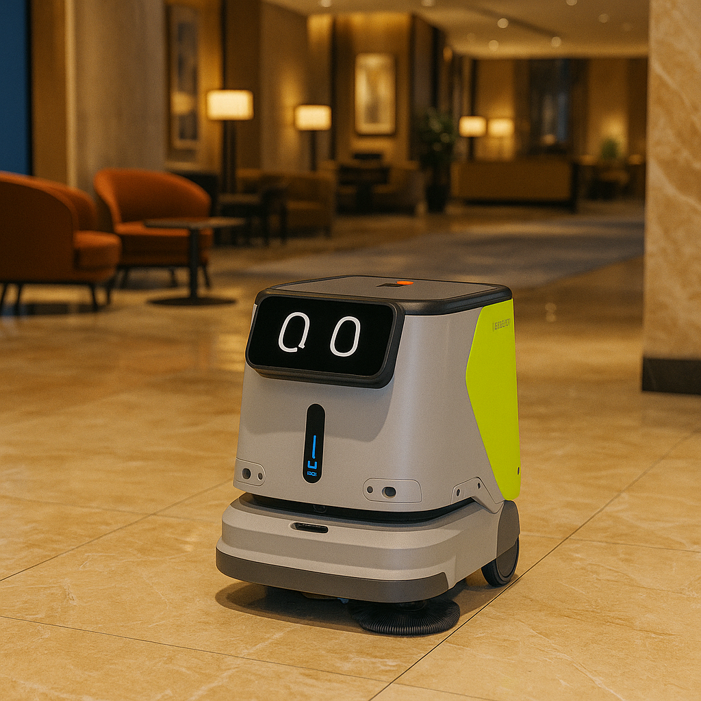 Pudu CC1 in einer Hotellobby