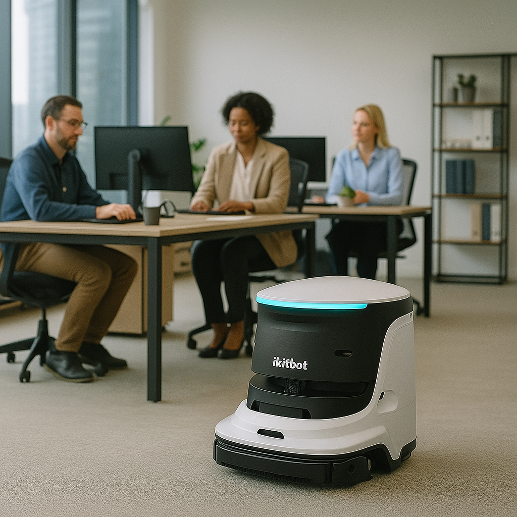 Ikibot reinigt im Office