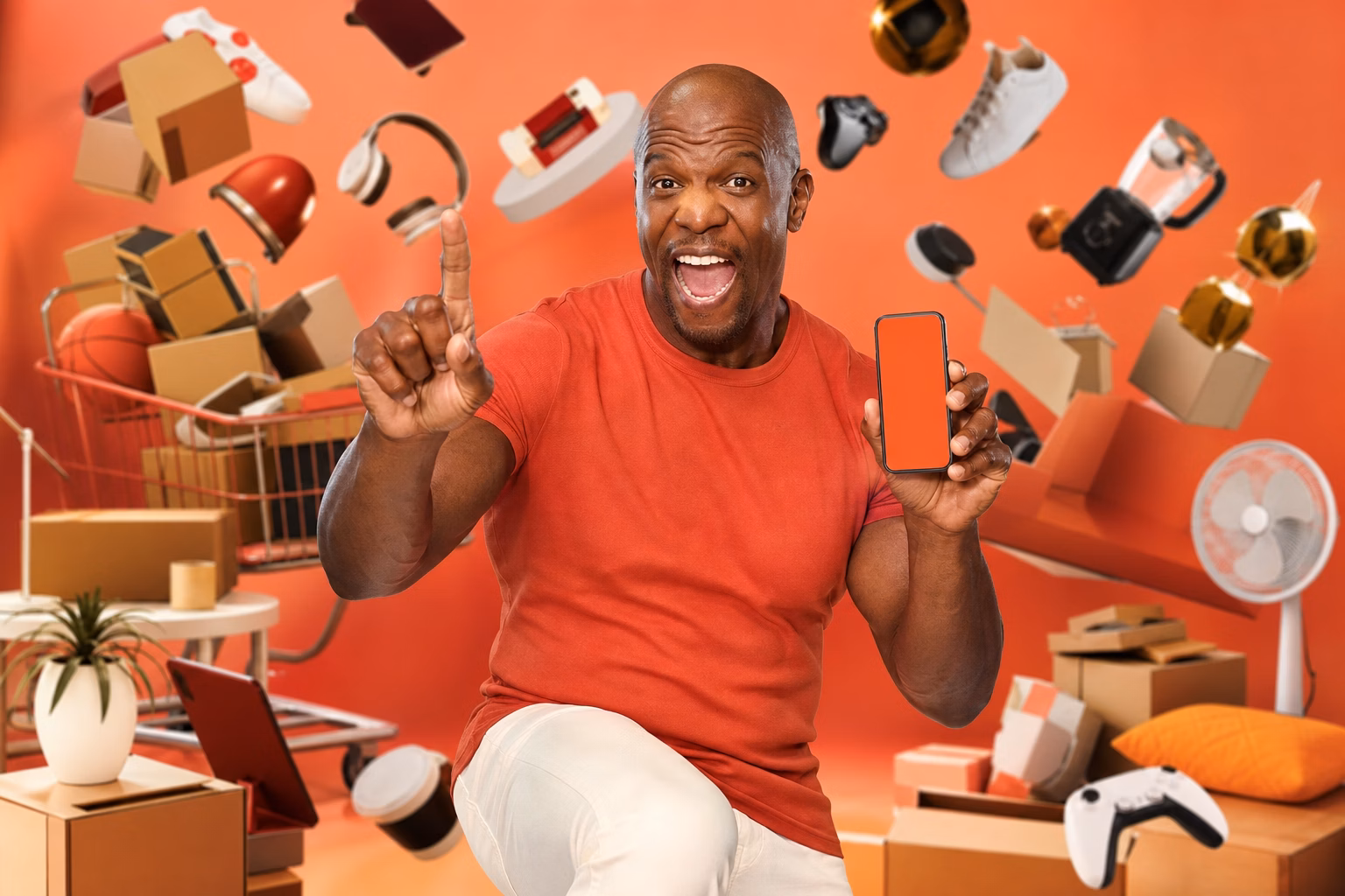 Terry Crews em campanha publicitária da Shopee para o 9.9
