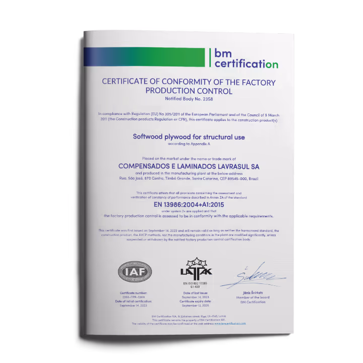 Certificados da madeira