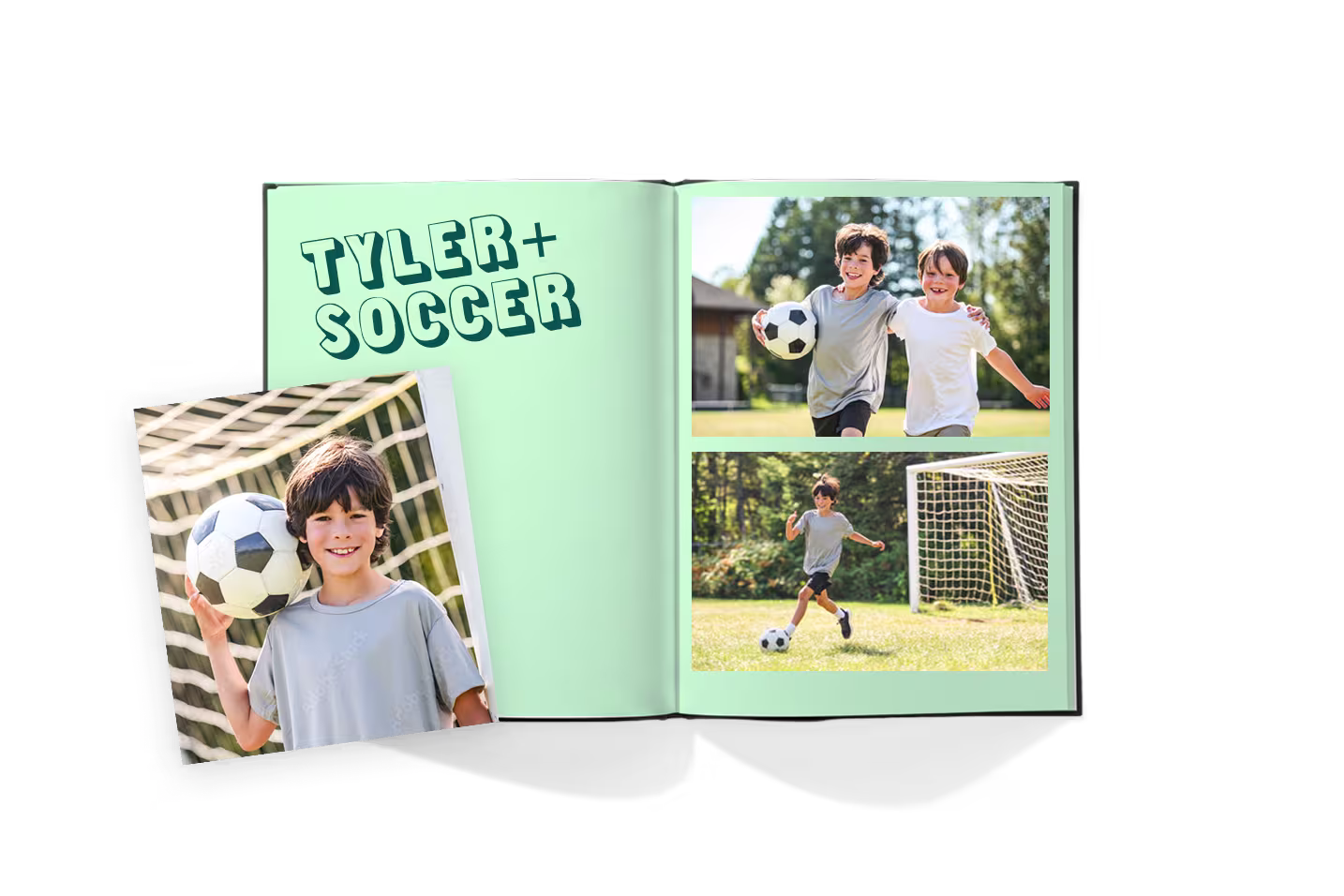 Yearbook editor interface showing options to sort photos by grade, teacher, or group with a file list.