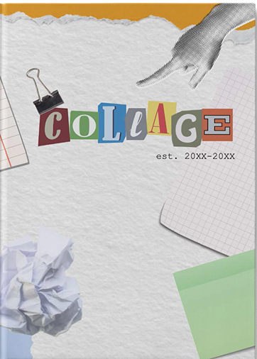 Yearbook cover featuring a black vinyl record with a yellow center and text about Redwood High School.