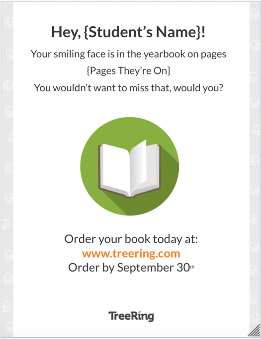 Yearbook Order Deadline Flyer