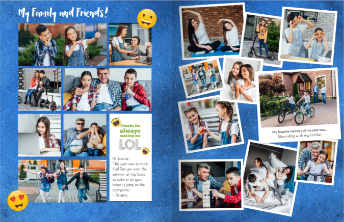 custom pages for yearbook with e-signature