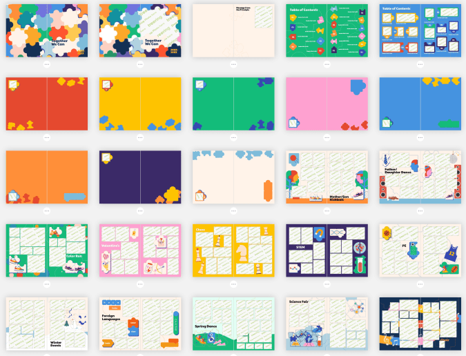 Puzzle-themed layout to show how students fit in and form the bigger picture