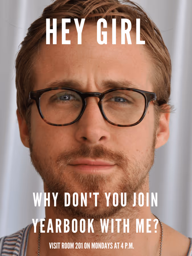 Pop Culture Yearbook Recruiting Poster