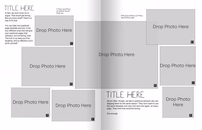 yearbook layout templates from the same master