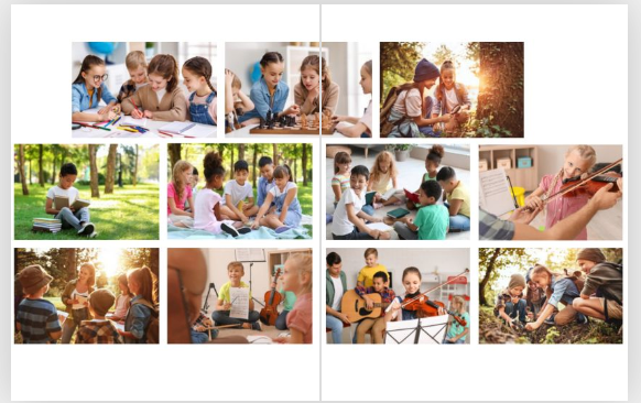 Yearbook photos dragged and dropped into software