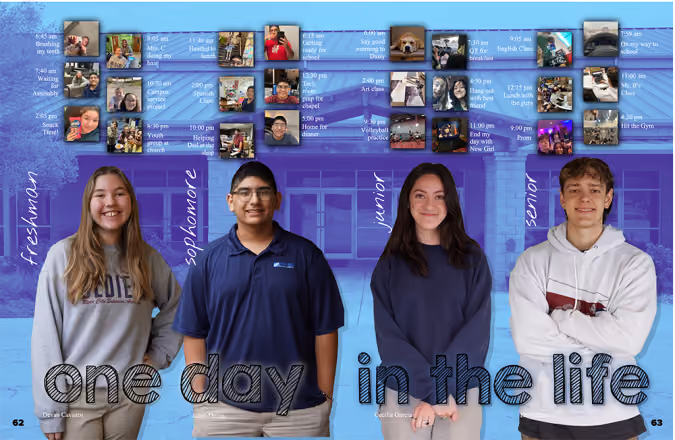 Day in the life yearbook spread and design contest finalist