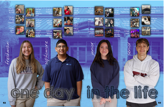 Day in the life yearbook spread and design contest finalist