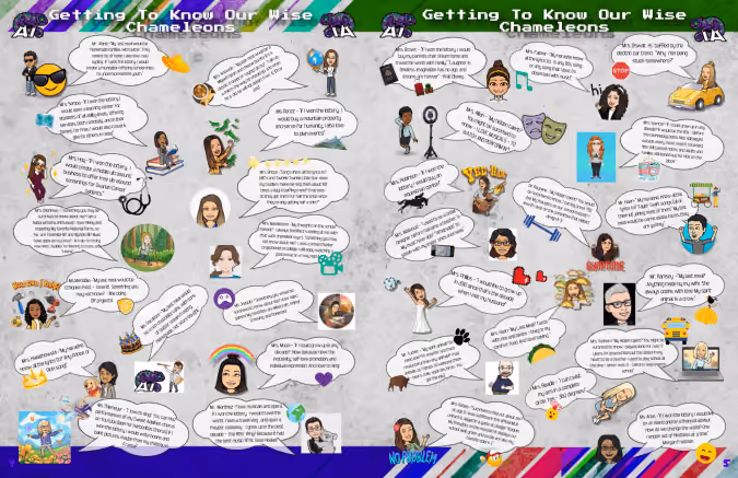 Runner up Academy of Innovation's bitmoji spread