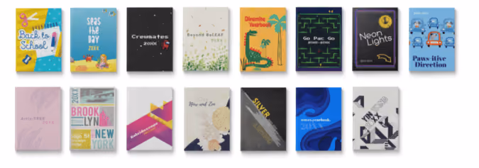Collection of 15 yearbook themes