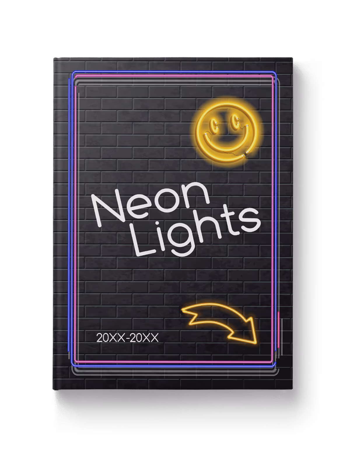 Neon emojis for yearbook theme