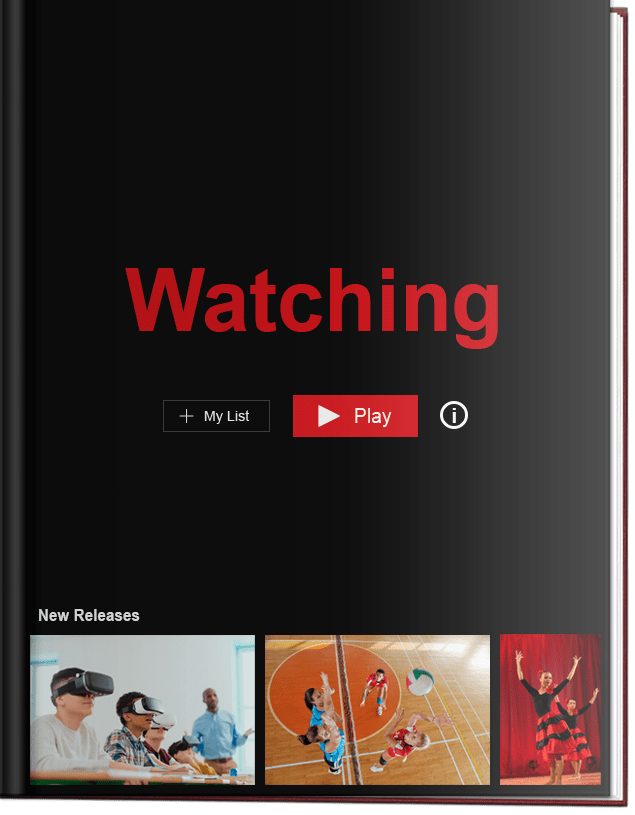 Netflix-inspired yearbook theme cover idea for middle and high school