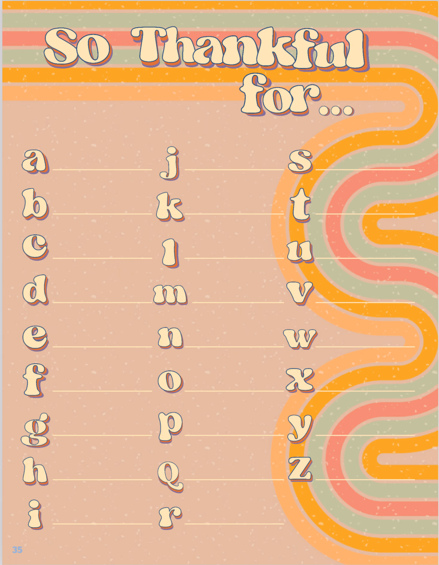 Elementary yearbook idea for a page on thankfulness