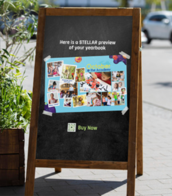 Yearbook spread proof used as yearbook marketing material