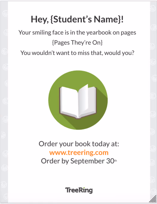 Yearbook Order Deadline Flyer