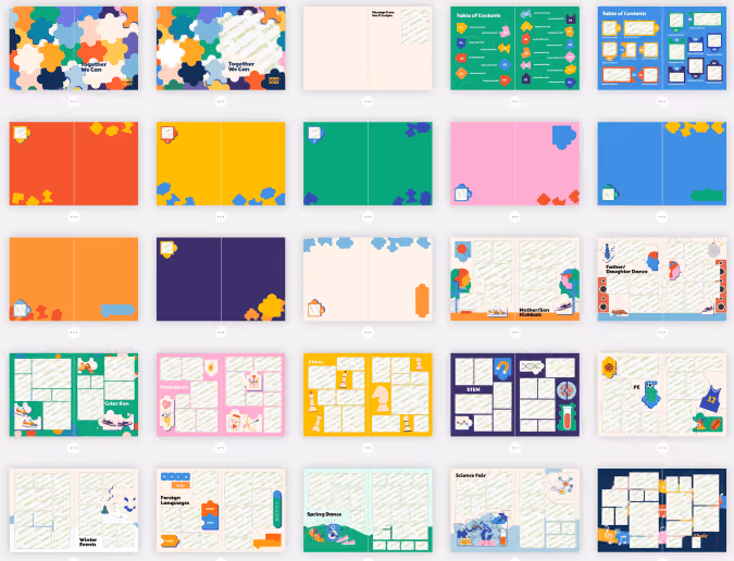 Puzzle-themed layout to show how students fit in and form the bigger picture