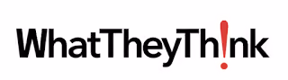 Logo displaying the text 'WhatTheyThink' with an exclamation mark in place of the letter i