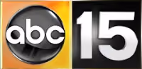 ABC 15 logo with white letters on black and orange background squares.