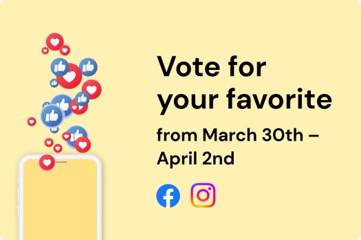 Voting window March 30-April 2 on Facebook and Instagram for the design contest
